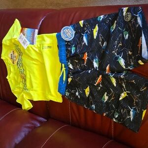 ZeroXPosur Swim Rashguard and Trunks